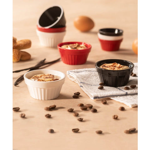 Ramekin Branco Canelado 90ml Pote Bowl Pequeno 7,3cm Uno Coza em Polipropileno