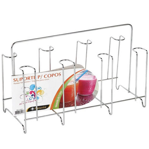 Suporte Porta 8 Copos Para Mesa Servir Escorredor para Pia Aramado