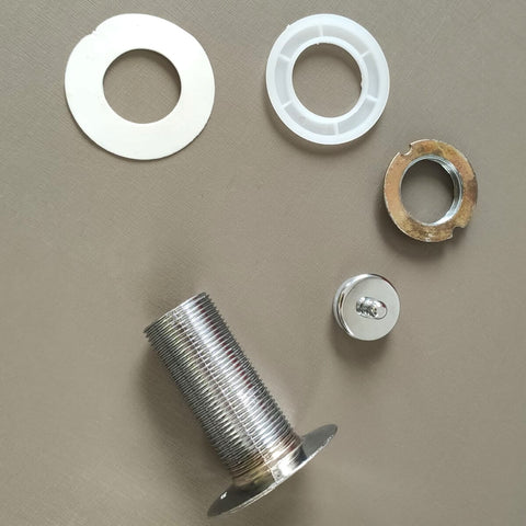 Válvula de Escoamento para Pia de Banheiro 2,7cm Inox Ralo de Cuba Lavabo