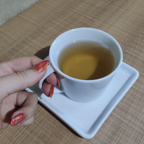 Xícara de Café Chá de Porcelana Branca 185ml com Pires Quadrado Americana Germer