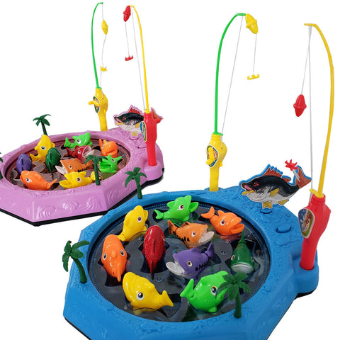 Brinquedo Jogo de Pescar Grande com 10 Peixinhos e 2 Varas de Pesca Pescaria Infantil Fenix