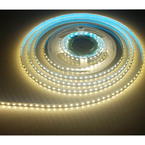 Rolo de Fita Led Auto Adesiva para Móveis Armário Amarelo Quente 5m 12V 3000K TradeStar