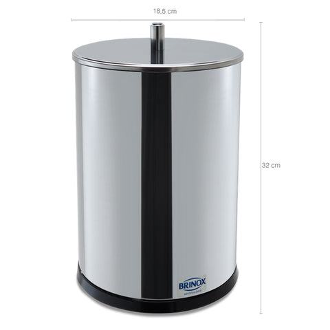 Lixeira Inox Com Tampa Brinox Lixeira 7,8L Banheiro Cozinha