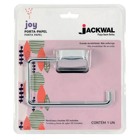 Suporte Porta Papel Higiênico de Parede Joy Papeleira de Banheiro Jackwal Cromado