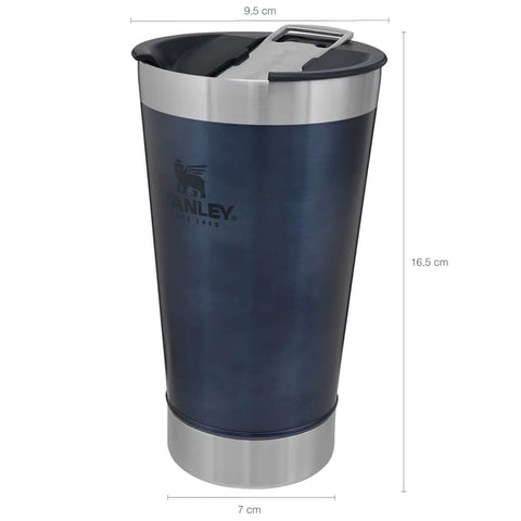 Copo Térmico Stanley para Cerveja ou Café com Tampa e Abridor Aço Inox Azul