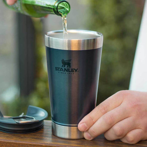 Copo Térmico Stanley para Cerveja ou Café com Tampa e Abridor Aço Inox Azul