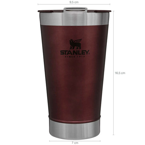 Copo Térmico Stanley para Cerveja ou Café com Tampa e Abridor Aço Inox Vinho