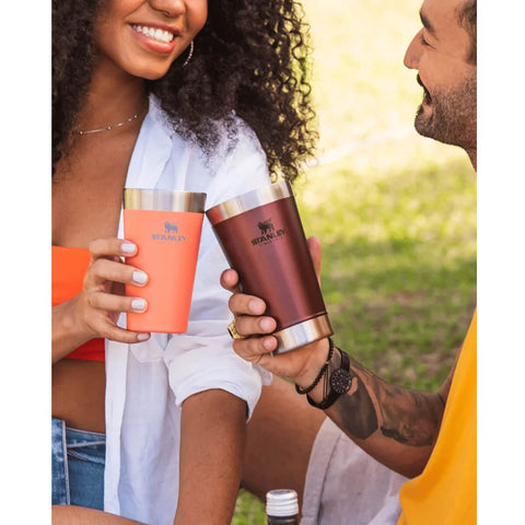 Copo Térmico Stanley para Cerveja ou Café com Tampa e Abridor Aço Inox Vinho