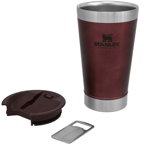 Copo Térmico Stanley para Cerveja ou Café com Tampa e Abridor Aço Inox Vinho