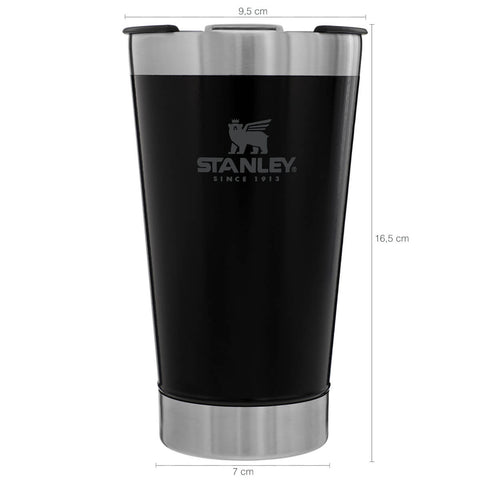 Copo Térmico Stanley para Cerveja ou Café com Tampa e Abridor Aço Inox Preto