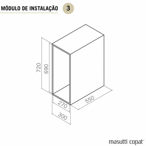 Lixeira 15L Preta com Tampa Click Deslizante de Embutir no Armário para Cozinha Masutti