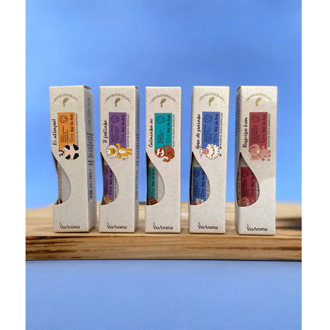 5 Roll-On de Óleos Essenciais para Criança Dormir Concentrar Acalmar Imunidade Respirar Melhor 10ml Via Aroma