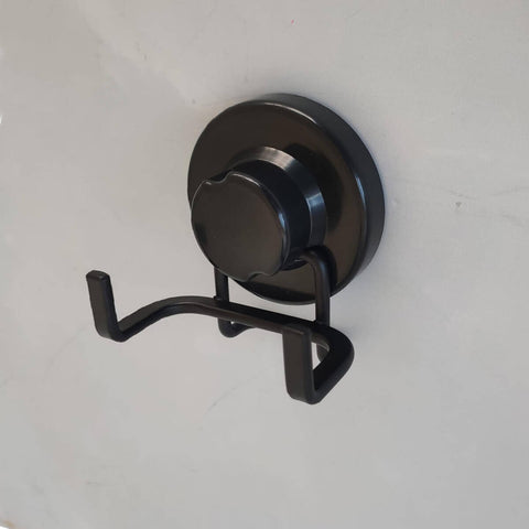 Gancho com Ventosa Preto Duplo Cabide Multiuso para Roupas Faciliti Schmitt
