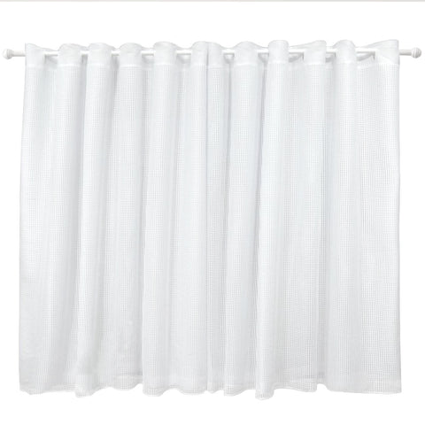 Cortina de Renda com Forro 2,80mx1,20m Branca Clássica Pantalla para Cozinha Varão de 2m