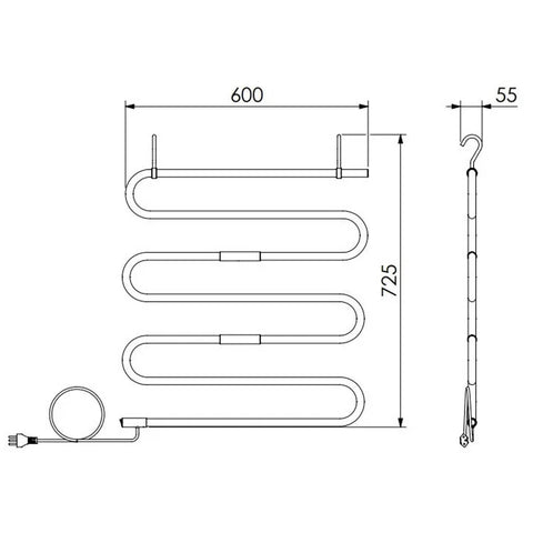 Toalheiro Elétrico 127v Inox Aquecedor Térmico Secador de Toalhas Round Crismoe para Banheiro