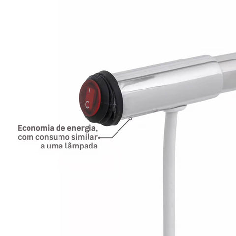 Toalheiro Elétrico 220v Inox Aquecedor Térmico Secador de Toalhas Round Crismoe para Banheiro