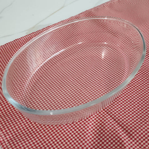 Forma Assadeira Pequena de Vidro Temperado Oval 1,6L Marinex Transparente