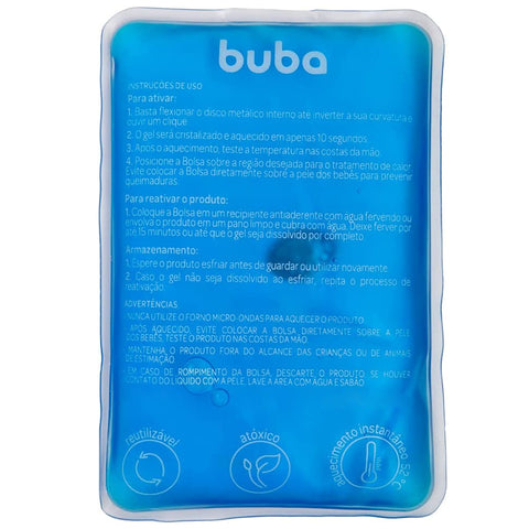 Bolsa Térmica Instantânea em Gel para Cólicas e Dores Musculares Bebê Buba Azul