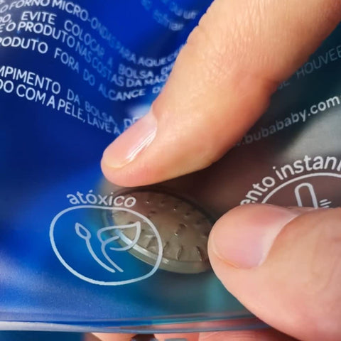 Bolsa Térmica Instantânea em Gel para Cólicas e Dores Musculares Bebê Buba Azul