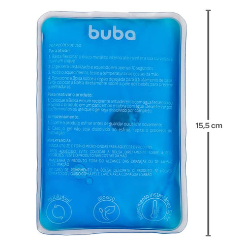 Bolsa Térmica Instantânea em Gel para Cólicas e Dores Musculares Bebê Buba Azul