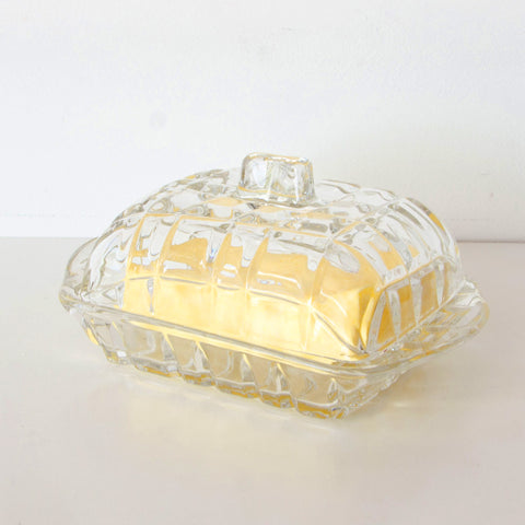 Manteigueira de Cristal com Tampa Deli Diamond Lyor Pote Porta Manteiga 17x10,5x8cm