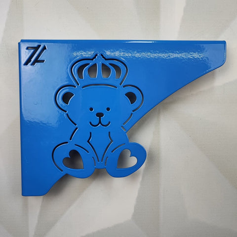 Par Mãos Francesas Decorativas 20cm Menino Ursinho Rei Azul Aço Ornamentadas