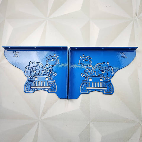 Mão Francesas de Aço Ornamentada Safari Azul Zarg Decorativa 20cm Menino