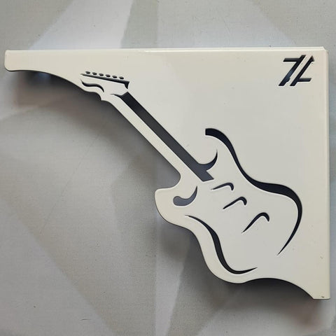 Par Mãos Francesas Decorativas 20cm Música Guitarra Branco Aço Zarg