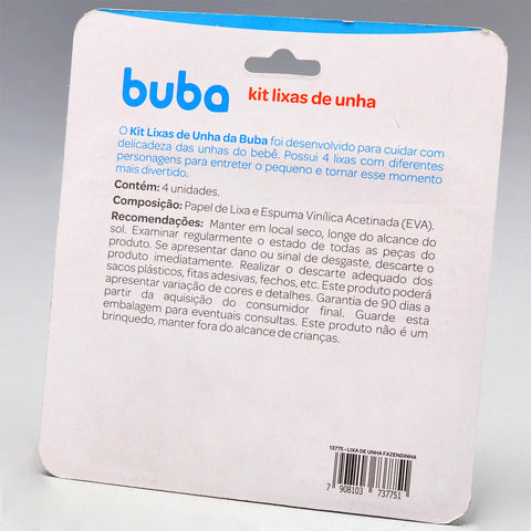 Kit 4 Lixas Aparadoras de Unhas para Bebê Infantil Animais Fazendinha Buba Coloridas