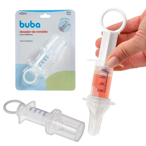 Seringa Dosadora Bebe RN Remédio 10ml Mililitros Medicamentos Medidor Buba Transparente