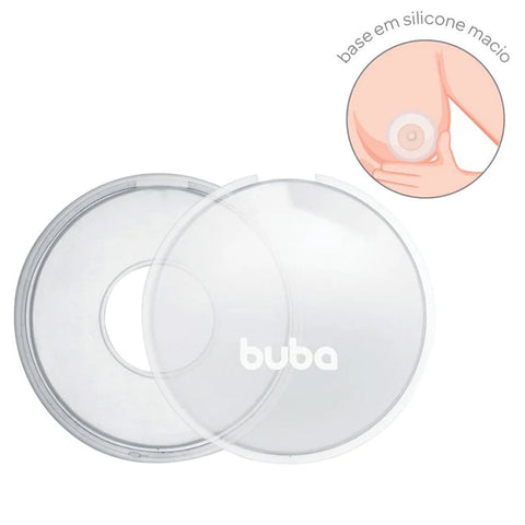 2 Conchas Protetoras para Amamentação Buba Bicos Seios Mamilos Silicone Transparente