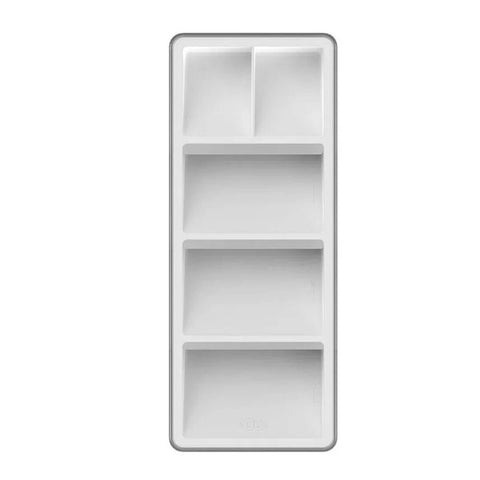 Organizador Divisor de Talheres Clear Compartimento Facas Garfos Colheres Ou Branco