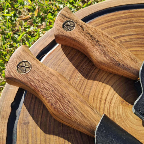 Faca Tradicional 10' Churrasco Artesanal Aço Inox Cabo Madeira Imbuia Dorso Mosqueado Zanline