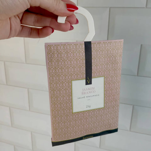 Sachê Perfumado Via Aroma Aromatizador 10g Peônia Garden para Guarda Roupa Gaveta