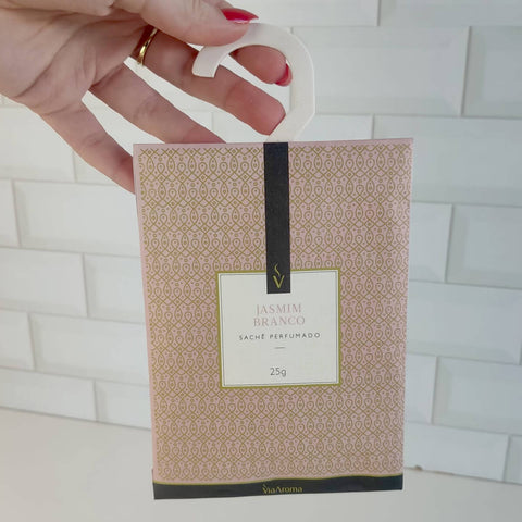 Sachê Perfumado Via Aroma Aromatizador 10g Peônia Garden para Guarda Roupa Gaveta