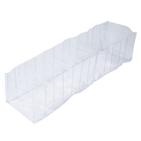 Colmeia Organizadora de Gaveta 11 Nichos Transparente 36,5x13cm Meias Calcinha Cueca