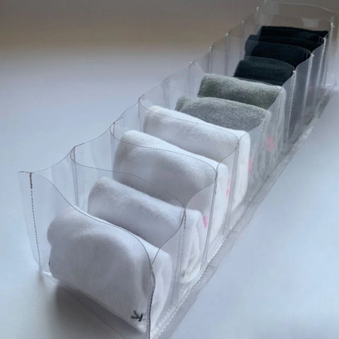Colmeia Organizadora de Gaveta 11 Nichos Transparente 36,5x13cm Meias Calcinha Cueca