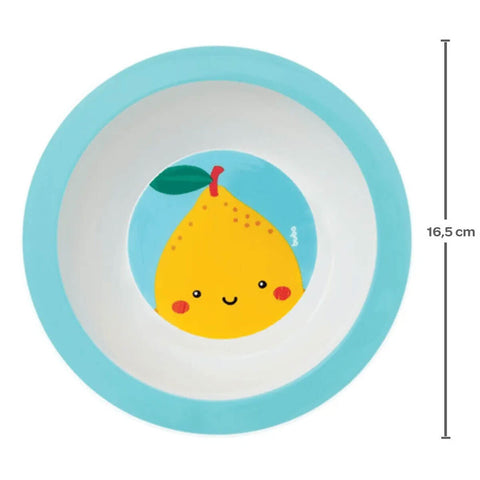 Pratinho Infantil Buba Bowl 16,5cm Introdução Alimentar Frutti Limão Colorido