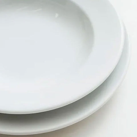 Prato Fundo 23,5cm Classe Única para Bar ou Hotel Germer de Porcelana Branco