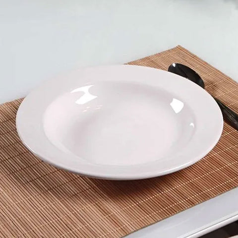 Prato Fundo 23,5cm Classe Única para Bar ou Hotel Germer de Porcelana Branco