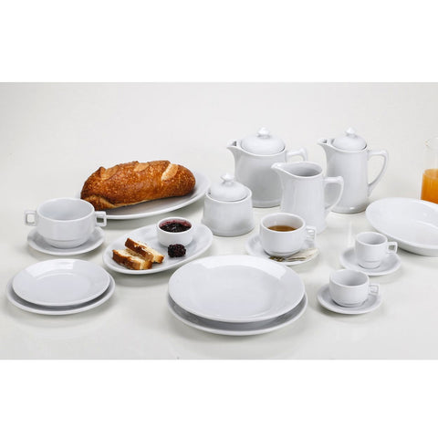 Prato de Sobremesa em Porcelana 19cm Classe Única Iguaçu Germer Branco