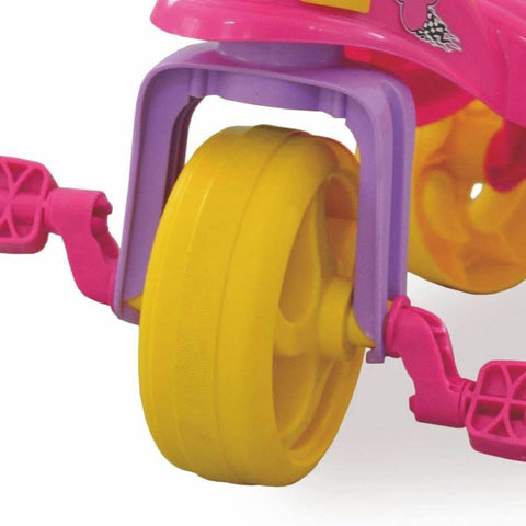 Triciclo Infantil Motoca Minnie para Passeio com Empurrador e Proteção Xalingo
