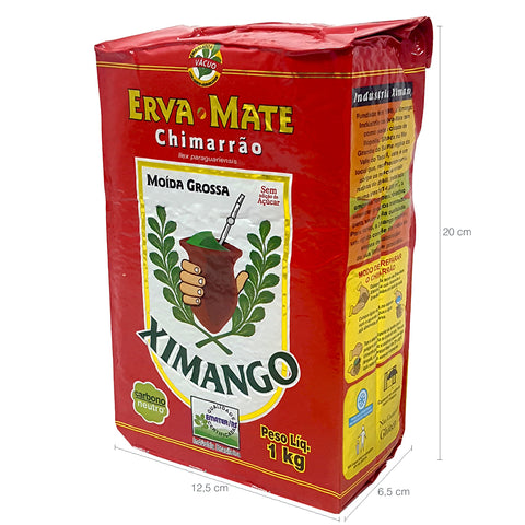 Kit 3 Pacote de Erva Mate para Chimarrão Moída Grossa 1kg cada Ximango