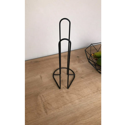 Suporte Porta Rolo de Papel Toalha Mesa Bancada Preto Organizador Passerini Black
