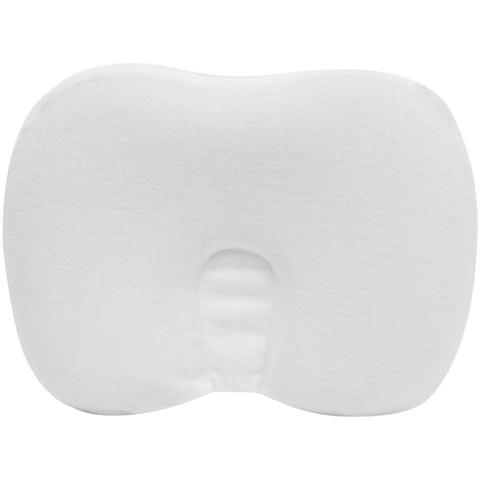 Travesseiro Anatômico Para Bebê Recém Nascido Buba 28x21cm Viscoelástico Branco Carrinho Berço