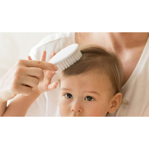 Kit Cuidados Bebê Buba Rosa Cortador de Unha Tesoura Pente Escova Cabelo Higiene