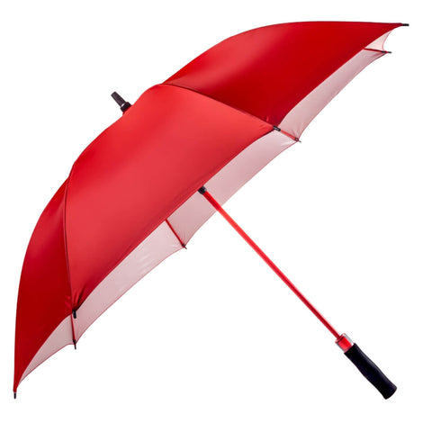 Guarda Chuva Fazzoletti 122cm Grande Portaria Proteção Solar UV Automático Vermelho