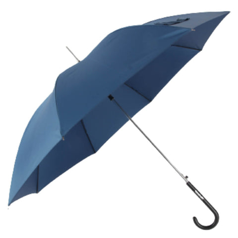 Guarda Chuva 100cm Automático Cabo Curvo Azul Grande Fazzoletti Resistente