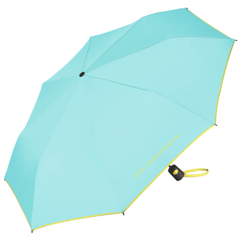 Mini Sombrinha 96cm Automática Fazzoletti Guarda Chuva Benetton Colors Azul Céu e Verde