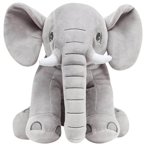 Elefante Cinza Buba de Pelúcia Meu Elefantinho Bebê 30cm Brinquedo Bichinho